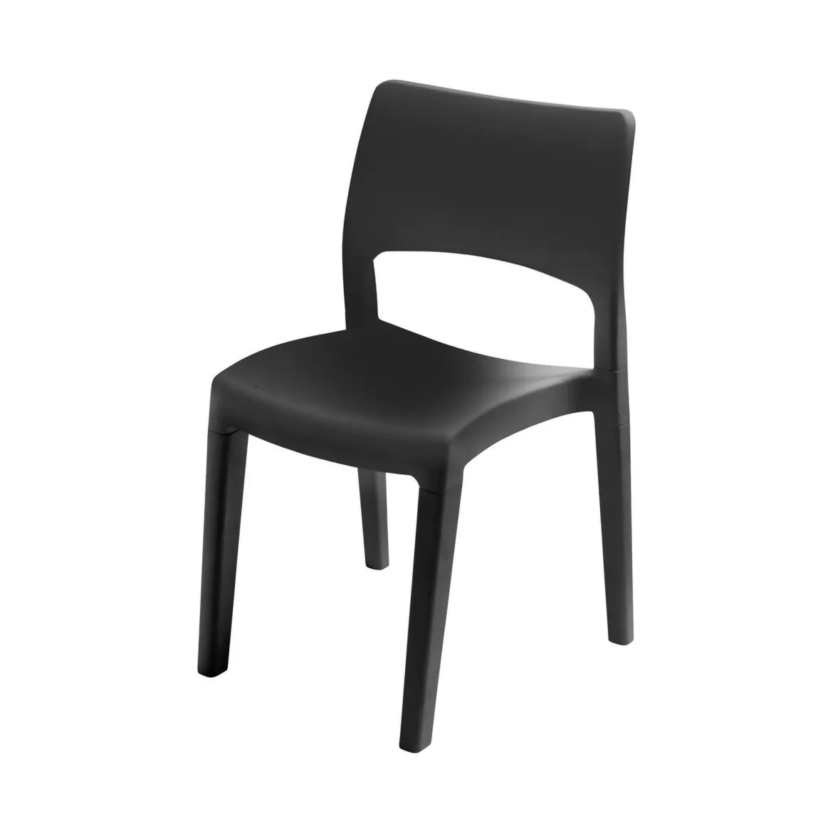 Sedia da giardino minimal antracite - Zircone