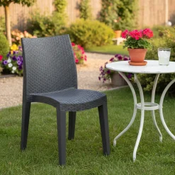 Sedia da giardino moderna impilabile bianco - Ant
