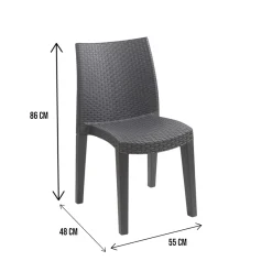 Sedia da giardino moderna impilabile bianco - Ant