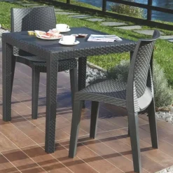 Sedia da giardino moderna impilabile bianco - Ant