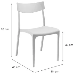 Sedia da terrazza impilabile grigio - Camogli
