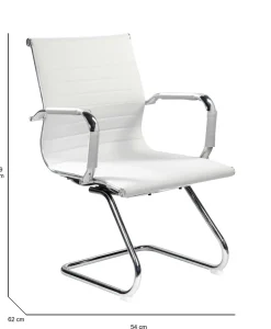 Sedia Dfusett, 62x54h89 cm, Bianco