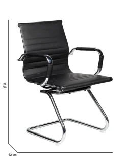 Sedia Dfusett, 62x54h89 cm, Nero