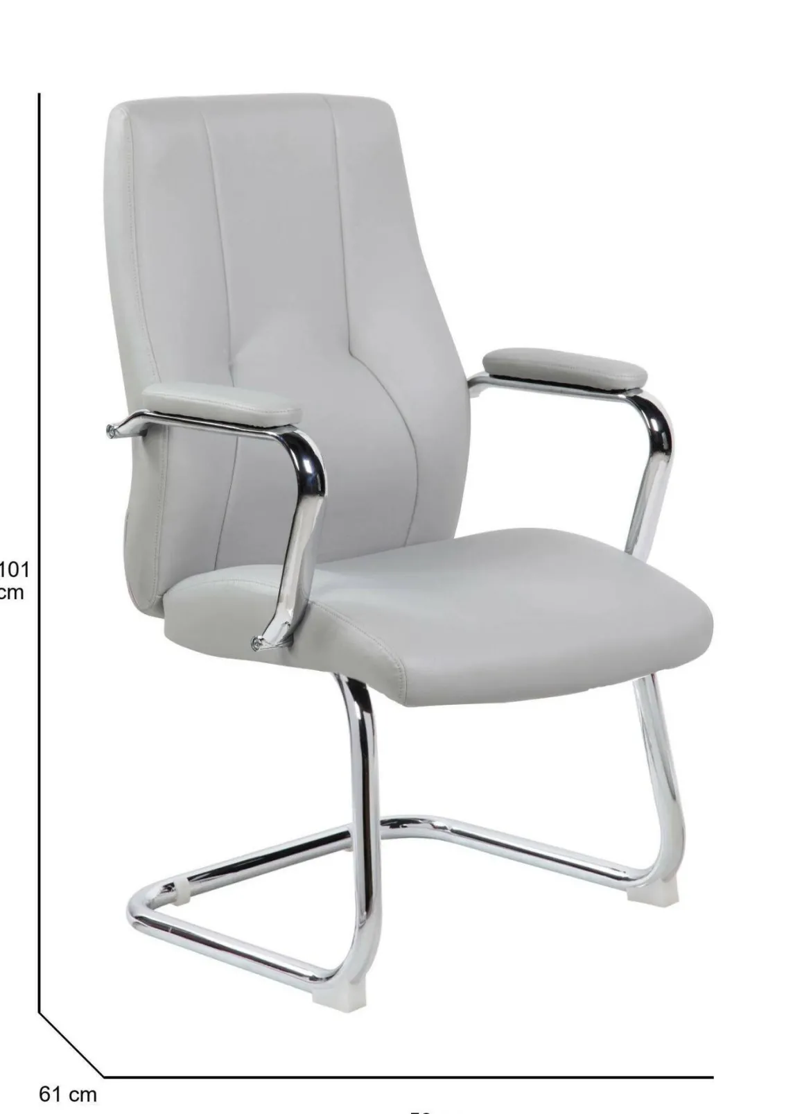 Sedia ergonomica imbottita in ecopelle nero - Lucana