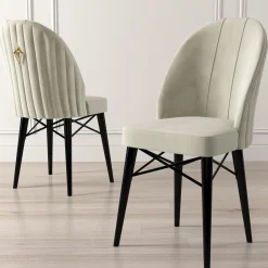 Sedia Grigio Chiaro Nero 6 Sedie Imbottito, Peso Supportato 120 kg - Perillis