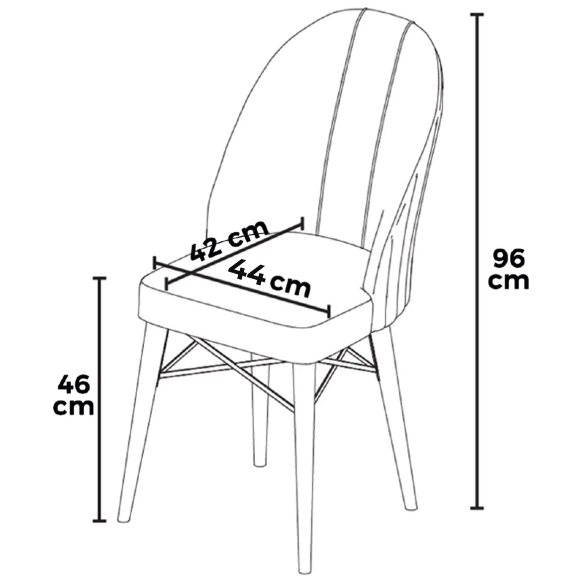 Sedia Grigio Chiaro Nero 6 Sedie Imbottito, Peso Supportato 120 kg - Perillis