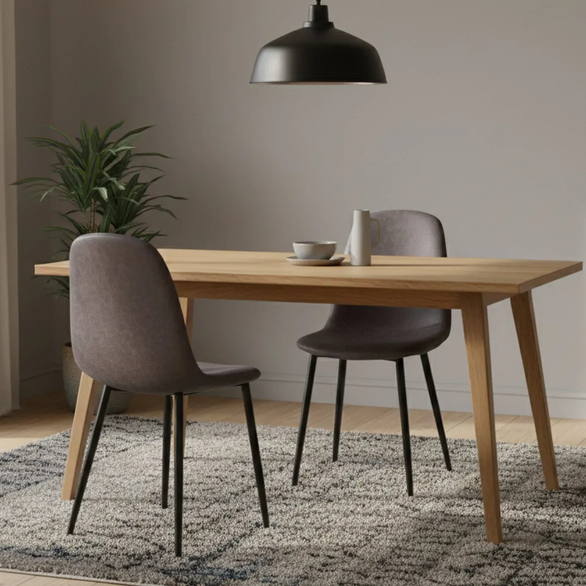 Sedia Grigio 2 Sedie Materiale Struttura in Metallo, Colore Seduta Grigio - Cerda