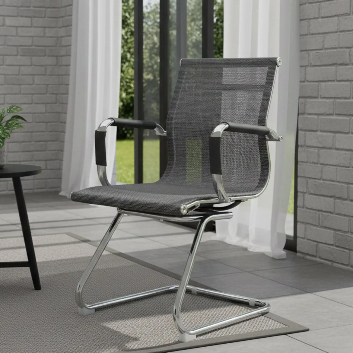 Sedia Grigio una Sedia Peso Supportato 120 kg, Altezza Seduta 43 cm - Balvano