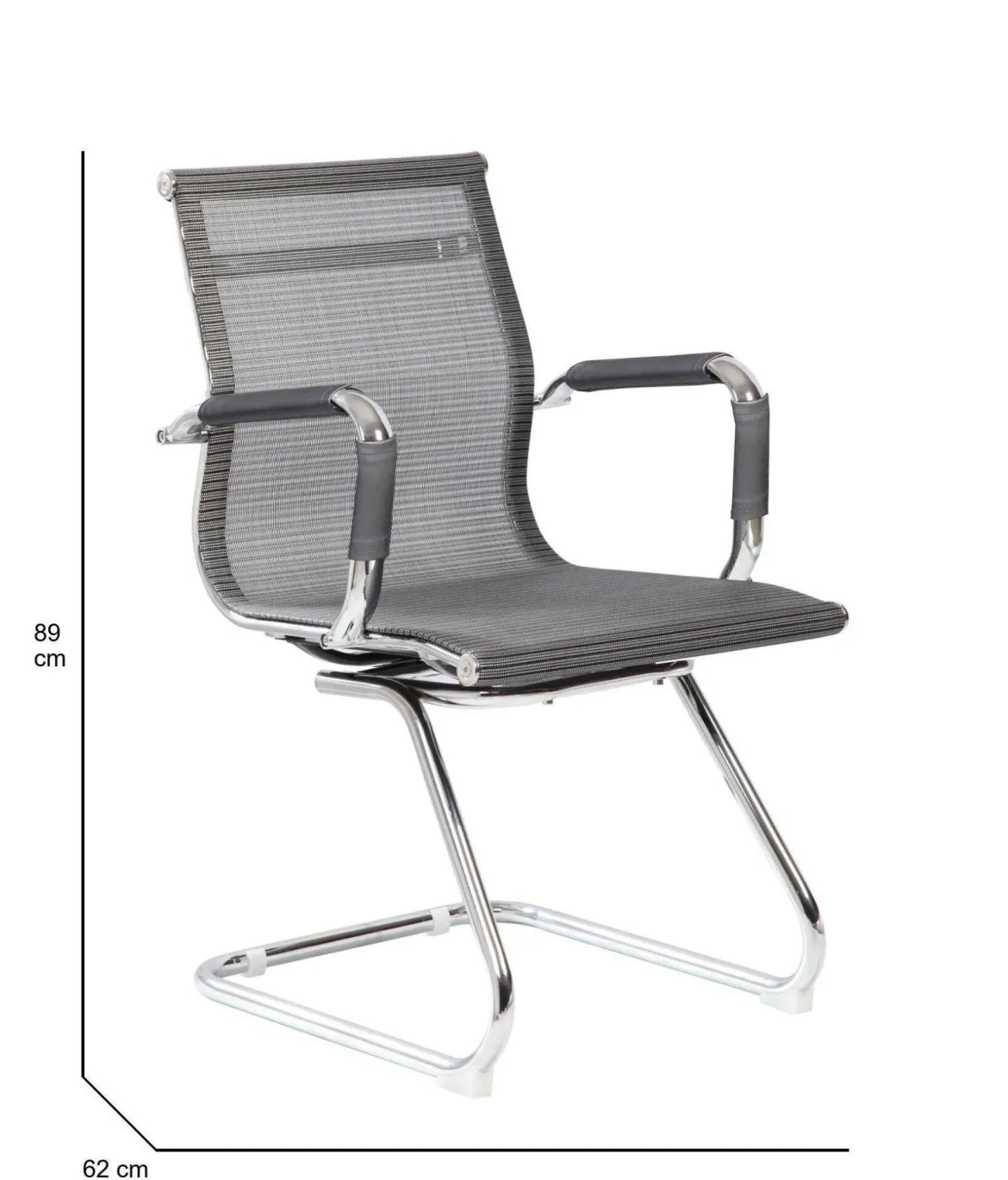Sedia Grigio una Sedia Peso Supportato 120 kg, Altezza Seduta 43 cm - Balvano