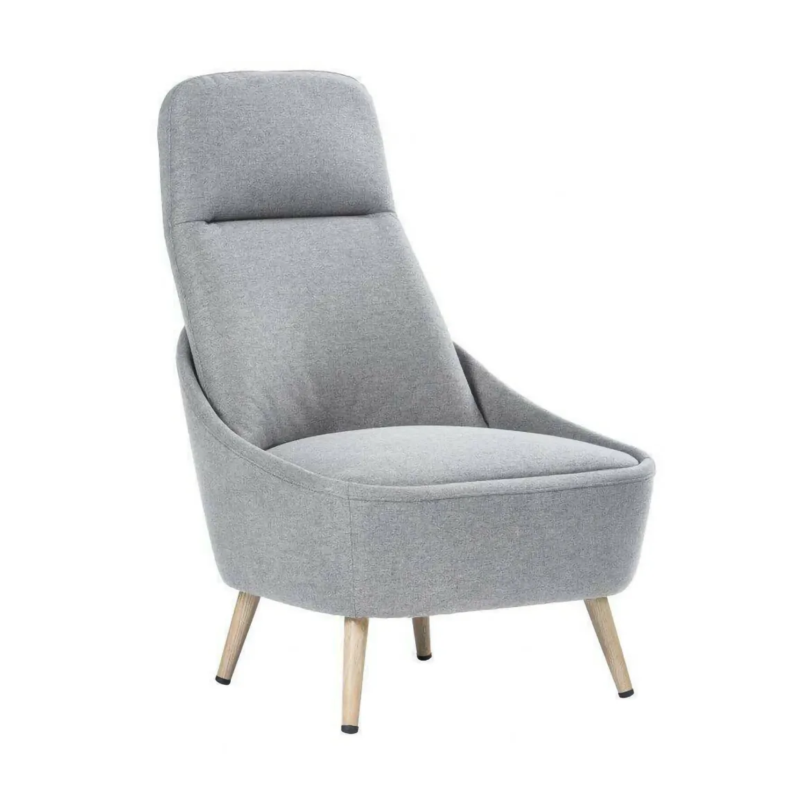 Sedia imbottita in tessuto grigio - Azzone