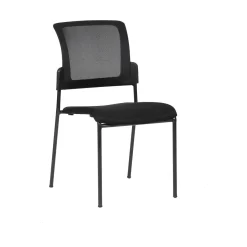 Sedia imbottita in tessuto nero - Baceno