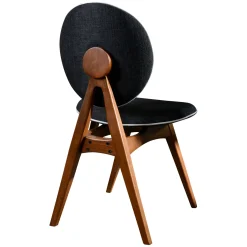 Sedia Marrone Noce 2 Sedie Imbottito, Peso Supportato 150 kg - Centrale