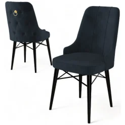 Sedia Nero 6 Sedie Imbottito, Peso Supportato 120 kg - Cressa