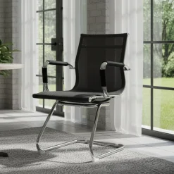 Sedia Nero una Sedia Peso Supportato 120 kg, Altezza Seduta 43 cm - Balvano
