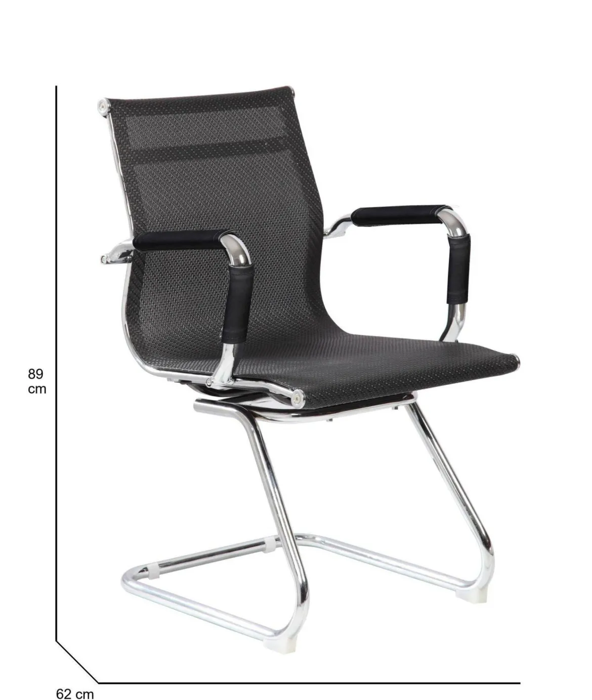 Sedia Nero una Sedia Peso Supportato 120 kg, Altezza Seduta 43 cm - Balvano
