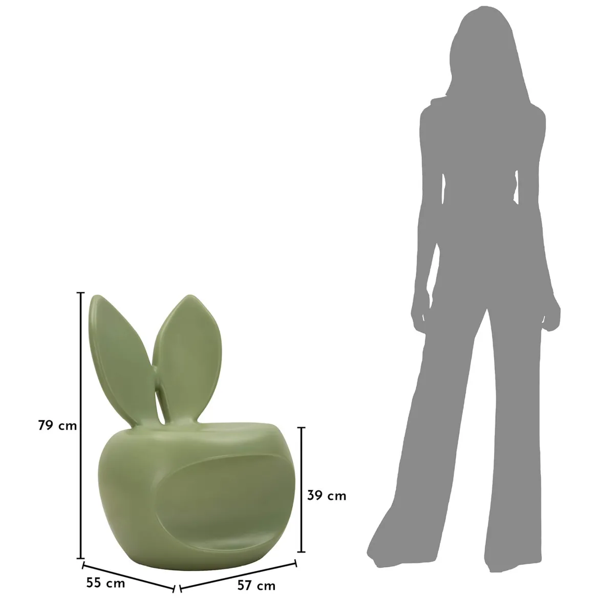 Sedia Verde una Sedia Adatto per Indoor/outdoor, Materiale Struttura in Plastica - Mrauk