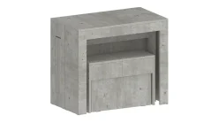 Set consolle allungabile 12 posti e 1 panca allungabile grigio - Badesi