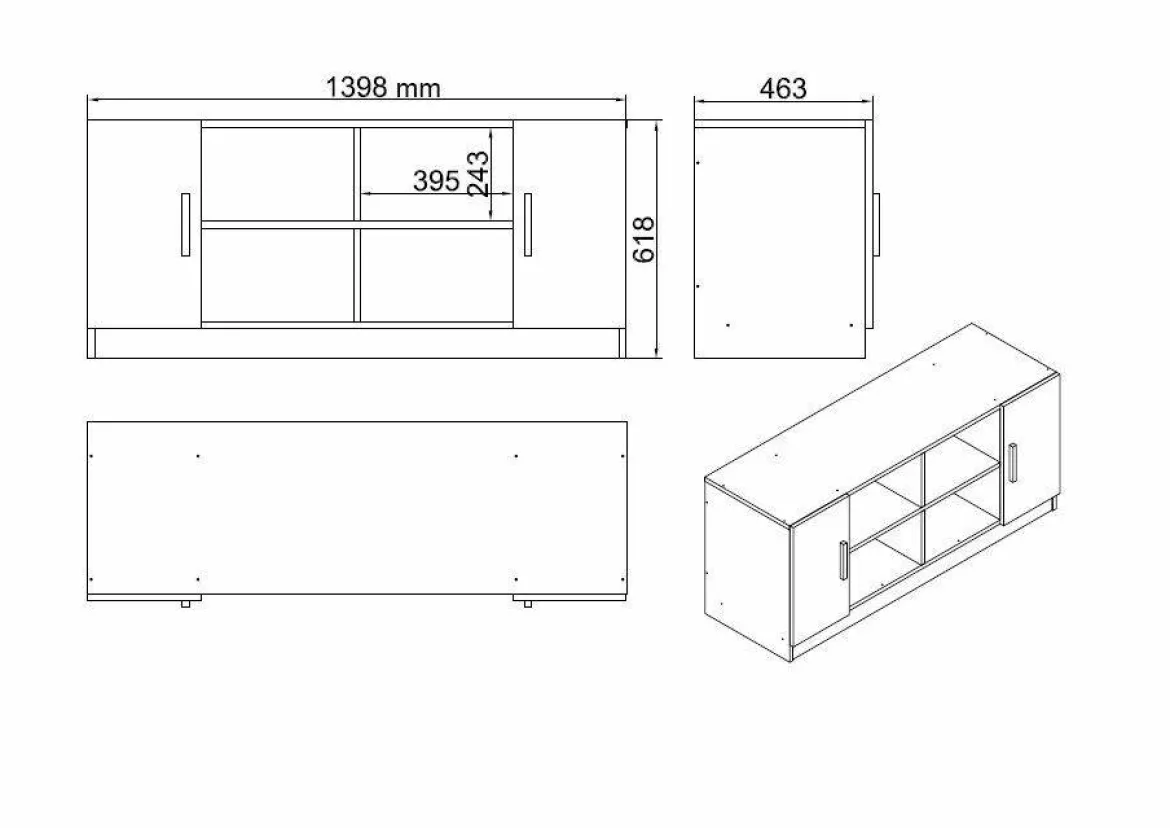 Set da ufficio Abutilon, Noce e Antracite