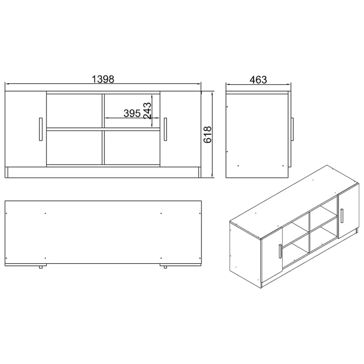 Set da Ufficio Marrone Noce Nero Antracite 18 Ripiani Modulabile, Angolare - Capralba
