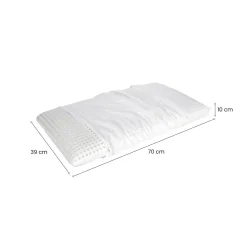 Set di 4 guanciali Alloro, Made in Italy, 70x39 h10 cm, Bianco