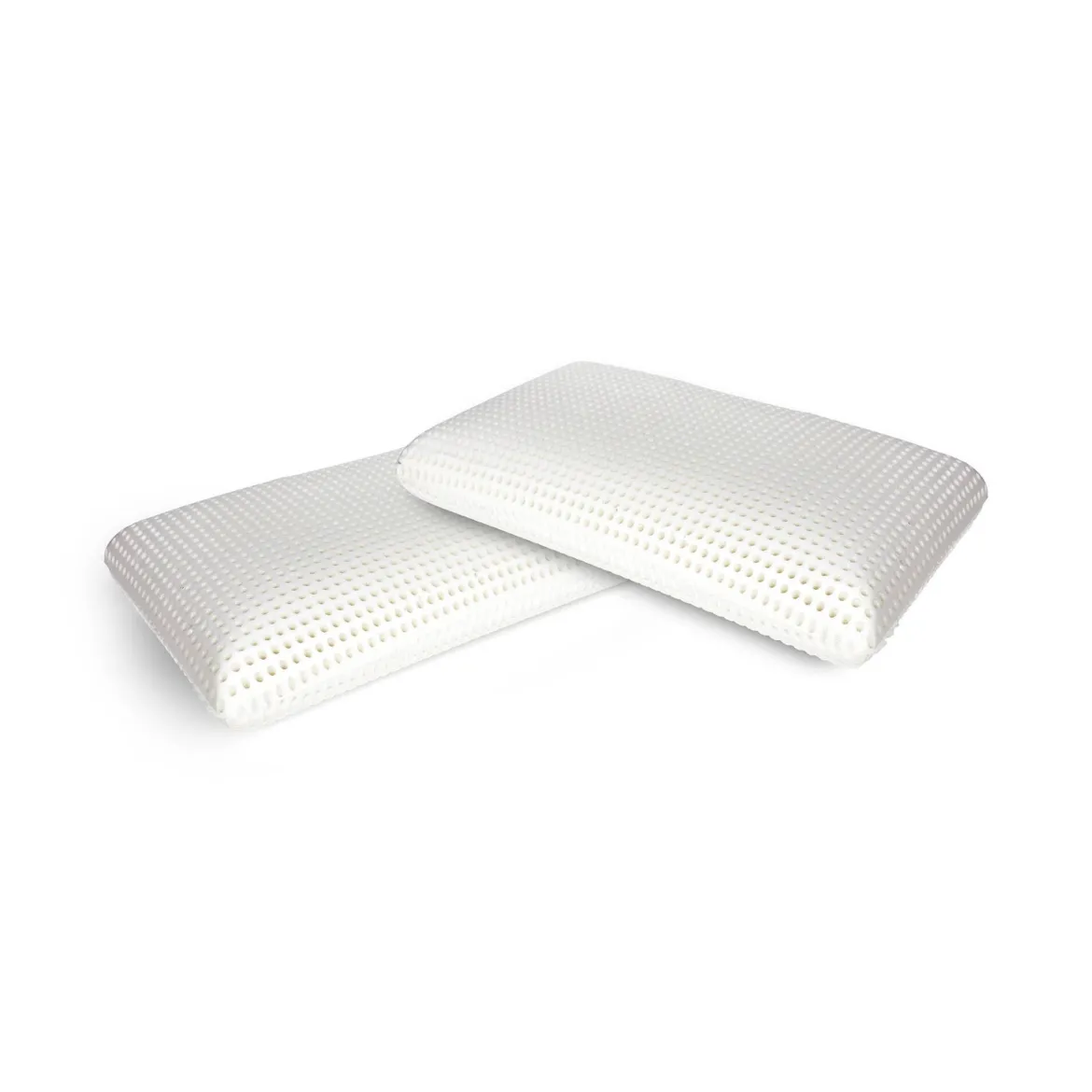 Set di 4 guanciali Basilico, Made in Italy, 70x40 h16 cm, Bianco