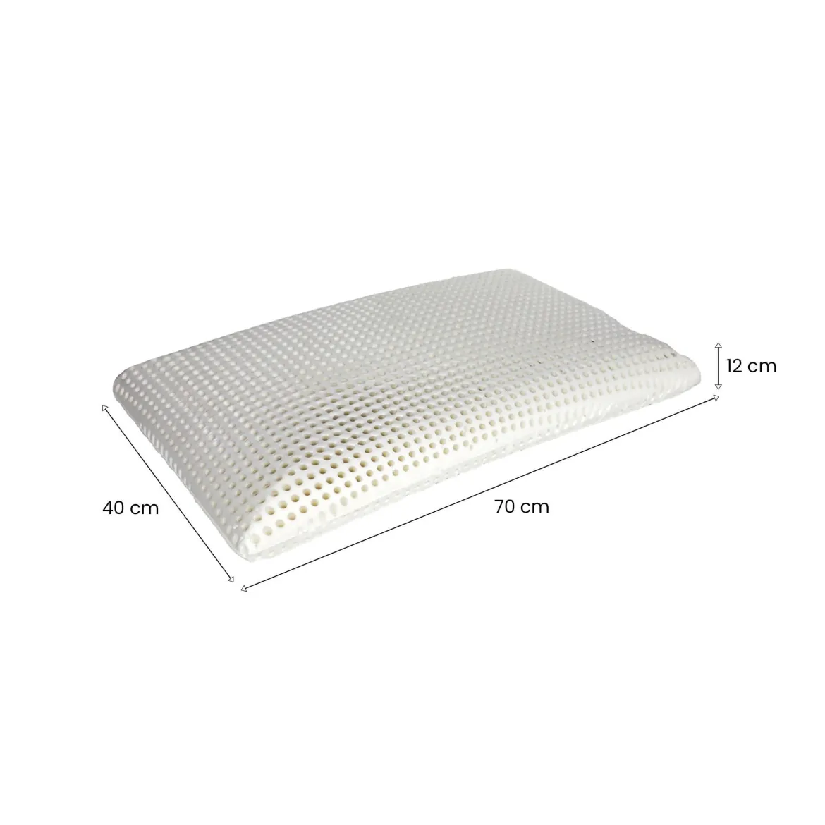 Set di 4 guanciali Citronella, Made in Italy, 70x40 h12 cm, Bianco