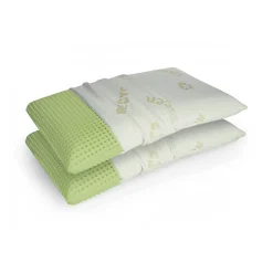Set di 2 guanciali Maggiorana, Made in Italy, 73x43 h14 cm, Bianco