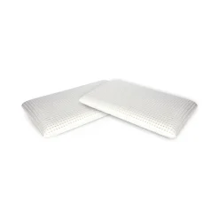 Set di 2 guanciali Menta, Made in Italy, 70x39 h10 cm, Bianco