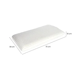 Set di 4 guanciali Menta, Made in Italy, 70x39 h10 cm, Bianco