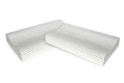Set di 2 guanciali Origano, Made in Italy, 70x41 h12 cm, Bianco
