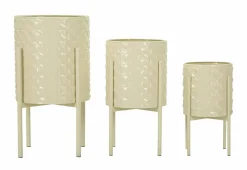 Set di 3 portavasi Cisterna, 36x36 h57 cm, Giallo