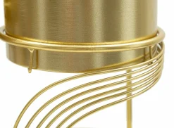 Set di 2 portavasi Sauri, 23x23 h36 cm, Oro