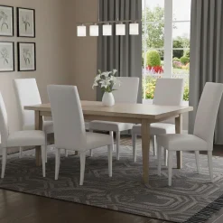 Set di Sedie Bianco 6 Sedie Imbottito, Effetto Laccato - Ferraris