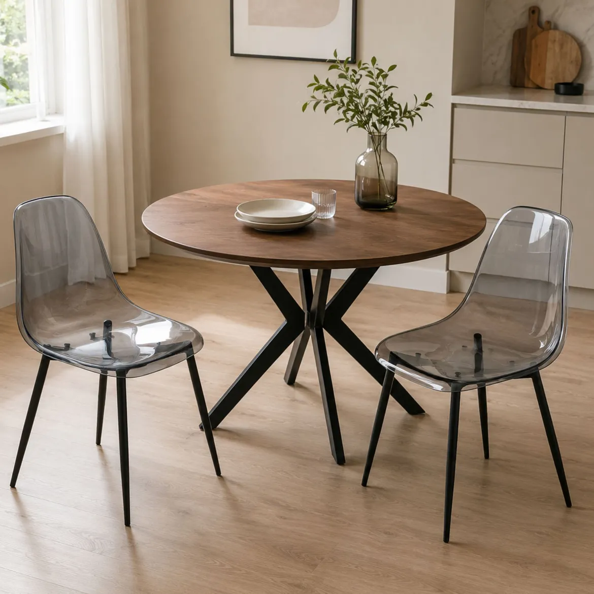 Set di 2 sedie casual in plastica fume - Amstrong