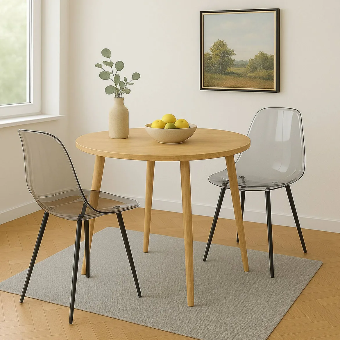 Set di 2 sedie casual in plastica fume - Amstrong