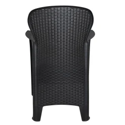 Set di 2 sedie da esterno in plastica antracite - Amilton