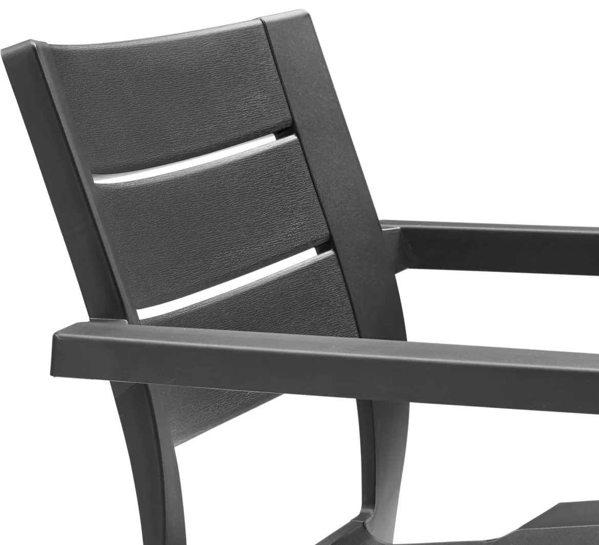 Set di 6 sedie da giardino impilabili antracite - Courtenay