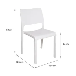 Set di 2 sedie da terrazzo impilabili bianco - Cereseto