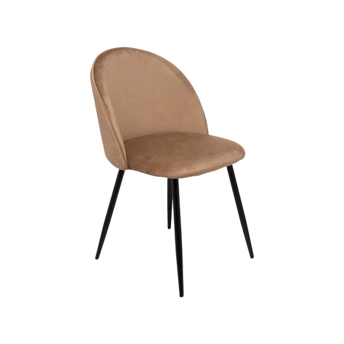 Set di 2 sedie design imbottite in velluto tortora - Achito