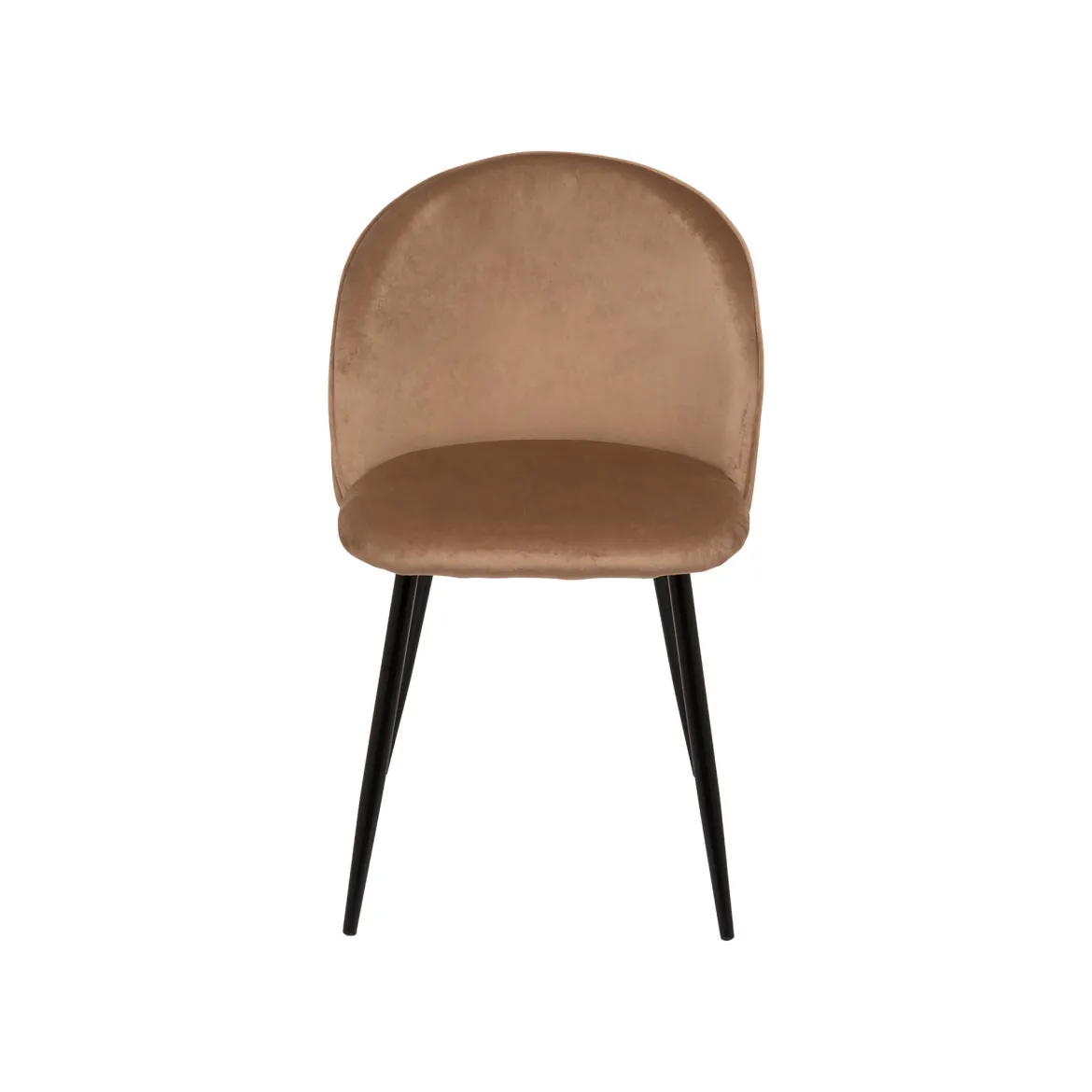 Set di 2 sedie design imbottite in velluto tortora - Achito