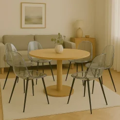 Set di 6 sedie design in plastica fume - Amstrong