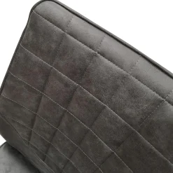 Set di Sedie Grigio Scuro Nero 4 Sedie Effetto Velluto, Imbottito - Quintano
