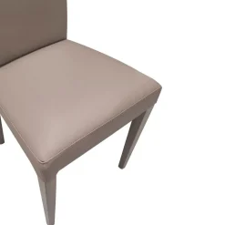 Set di Sedie Grigio Tortora 4 Sedie Imbottito, Effetto Laccato - Ferraris