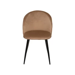 Set di 4 sedie imbottite eleganti in velluto beige - Achito