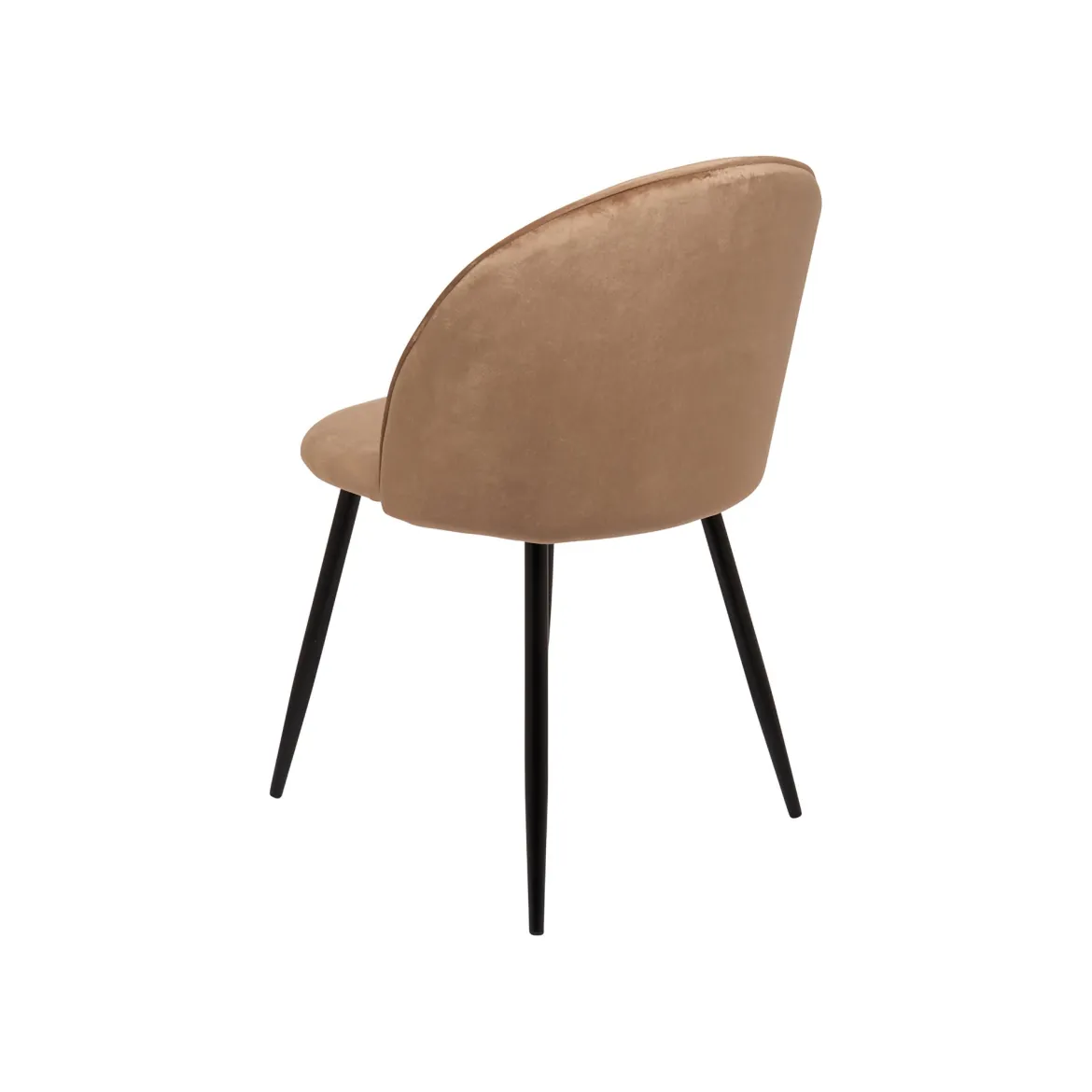 Set di 4 sedie imbottite eleganti in velluto beige - Achito