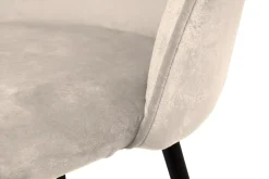 Set di 2 sedie imbottite in velluto grigio chiaro - Achito
