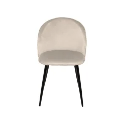 Set di 2 sedie imbottite in velluto grigio chiaro - Achito