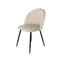 Set di 2 sedie imbottite in velluto grigio chiaro - Achito