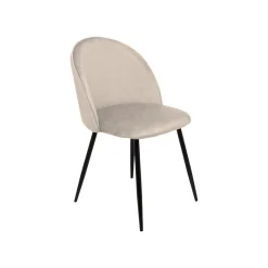 Set di 2 sedie imbottite in velluto grigio chiaro - Achito