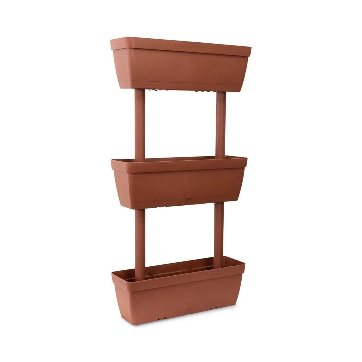 Set di 3 vasi Aldunga, 49x22h16 cm, Marrone